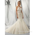 Beaded Embroidery Net Bridal Wedding Dresses (WMA108)